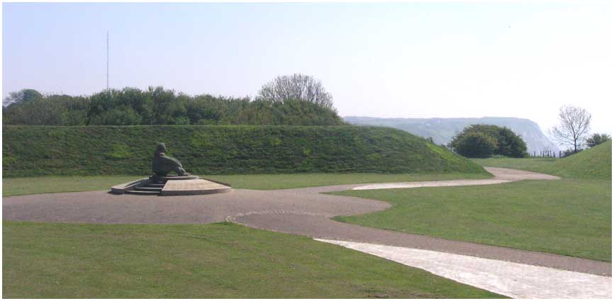 Battle of Britain Memorial looking towards White Cliffs