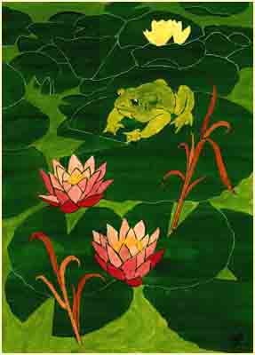 Frog on lilypad