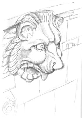 Lion on Leas Cliff Hall