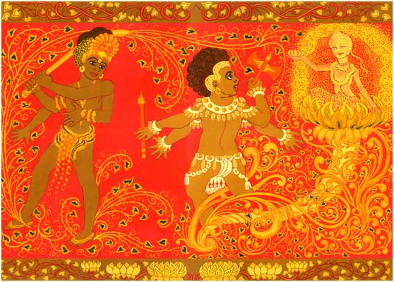 Shiva beheads Ganesha