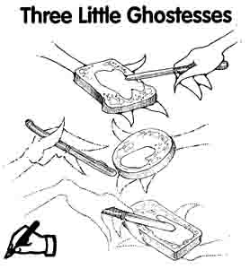 ghosts speading toast