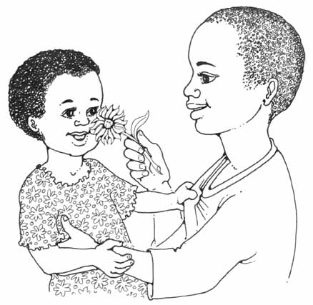 girl, flower, brother