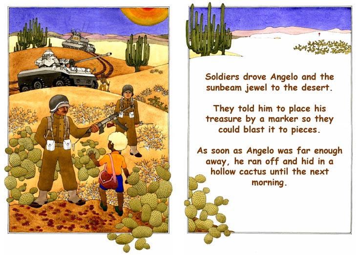 Angelo in the desert with the army