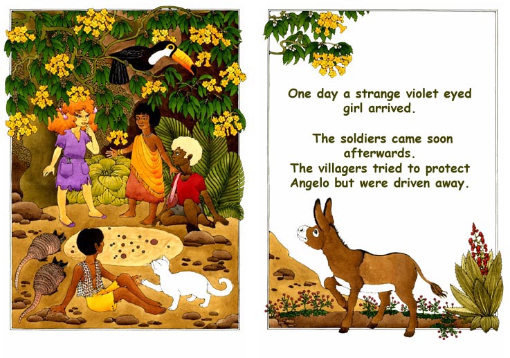 Strange girl in a mauve dress