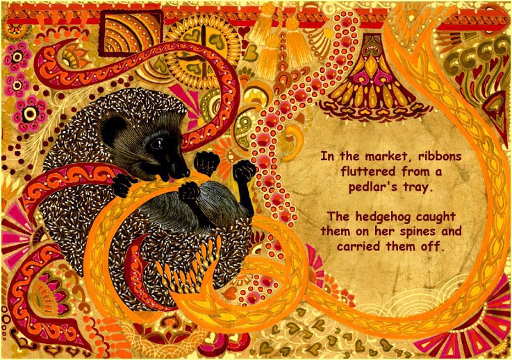 Hedgehog steals ribbons