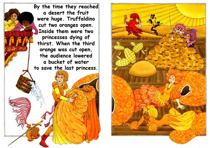 Princesses are inside the oranges